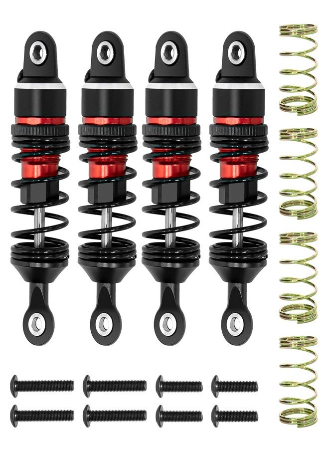 LRFHL Aluminum RC Shock Absorber Front Rear Adjustable Springs Shock Damper Upgrade Part for Traxxas 1/16 Mini Slash BL-2S 4x4 Short Course Truck 108164-1 (4PCS, Red) - Image 1
